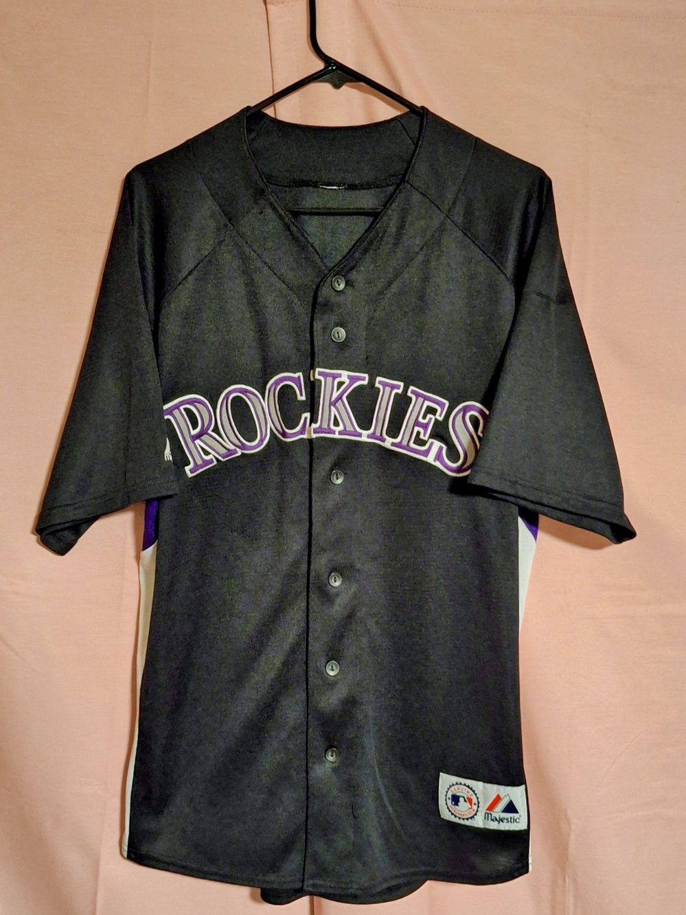 Majestic Colorado Rockies MLB Alternate Baseball Jersey Black & White